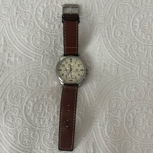 Tommy Hilfiger Watch, Men's Brown Leather Strap 1790684